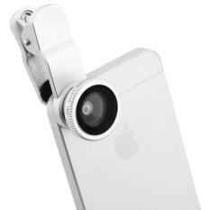 S & F Universal Wide Angle and Macro and Fish Eye Lens with Clip for iPhone 5, 4 and 4S (Silver) - Intl