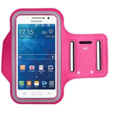 Samsung Galaxy Grand Prime G530 Armband Case Sports Gym Bike Cycle Jogging Armband with Dual Arm-Size Slots and Key Pocket Custom Made Case (Pink)