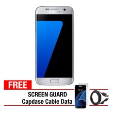 Samsung Galaxy S7 Flat - 32GB - Silver + Gratis Anti Gores + Capdase Micro USB