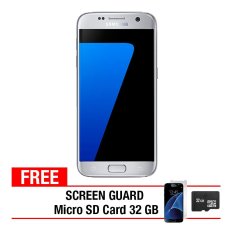Samsung Galaxy S7 Flat - 32GB - Silver + Gratis Anti Gores + Micro SD 32GB