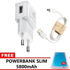 Samsung Travel Charger 10W for Galaxy Note 2 + Gratis Powerbank Slim 5800mAh