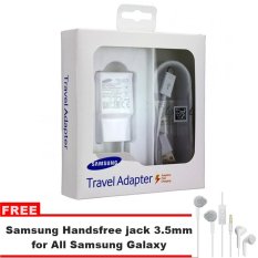 Samsung Travel Charger 15W + Free Samsung Handsfree jack 3.5mm for All Samsung Galaxy