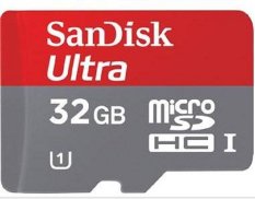 Sandisk MicroSD Cl10 80mbps 32GB - Merah Abu Abu
