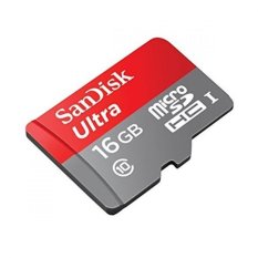 Sandisk Ultra micro sd 16GB class 10 30MB/s with SD card adapter - Hitam