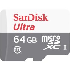 Sandisk Ultra Micro SD XC UHS-I Class 10 Memory Card - 64 GB - 48 Mbps - Tanpa Adapter - Putih