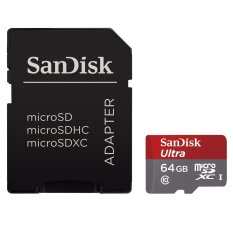 Sandisk Ultra MicroSD C10 (80MB/s) UHS-I Card with Adapter - 64GB