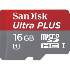 Sandisk Ultra microSDHC Card UHS-I Class 10 80MB/s 16GB with SD Card Adapter - Merah-Abu-abu