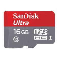 Sandisk Ultra microSDHC Card UHS-I Class 10 80MB/s 16GB with SD Card Adapter - SDSQUNC-016G
