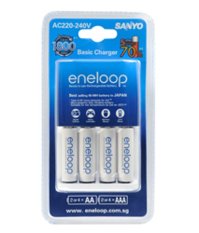 Sanyo Eneloop Basic Charger With 4xAA Battery Original