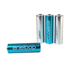 Sanyo Eneloop Battery Chargeable Glitter AA 2000mAh 4pcs - Silver / Blue -RB