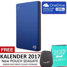 Seagate Backup Plus Slim 1TB - Biru + Gratis Pouch + Kalender 2017
