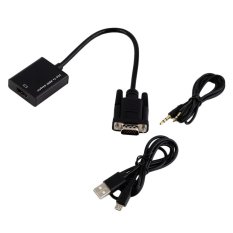 Seeedmall1080P VGA to HDMI Audio Video Cable Adapter Female Converter Laptop PC DVD HD (Intl)