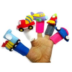 Seventeen Mainan Edukasi Kain - Boneka Jari Transportasi - Paket 5 pcs