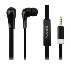 Shoelace Style In-ear Earphone Creative Stereo Handsfree Headphone with Mic for 3.5mm Millet Samsung Android Cell Phones and iPod iPad iPhone Computers iPhone MP3 MP4 (Black) (Intl)
