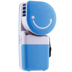 Silent Handheld Portable and Mini Air Conditioning Conditioner Runs On Batteries Or USB (Blue)