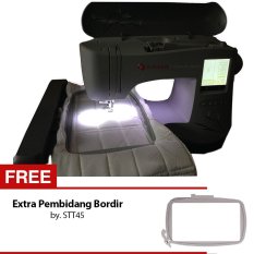 Singer EM200 - Mesin Jahit Bordir Otomatis Pemula Portable STT.45 + Gratis Pembidang Hoop Bordir