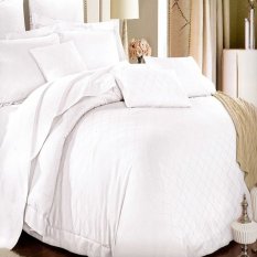 Sleep Buddy Set Sprei dan Bed Cover Femy Putih RZ Sutra Tencel