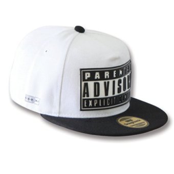 snapback topi white black pic parental advisory lazada snapback topi white black pic parental advisory lazada