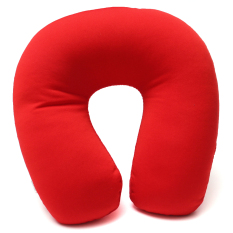 Soft Comfort Microbead Travel Neck Pillow Cushion Sleep Support Car Home Sleep Red