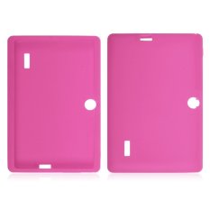 Soft TPU Silicone Gel Back Case Cover Skin for 7 Q88 Google Android A13 Tablet Rose Red