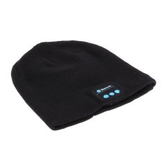 Soft Warm Beanie Bluetooth Music Hat Cap with Stereo Headphone Headset Speaker Wireless Mic Hands (Black) (Intl)