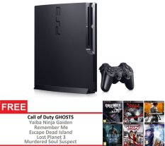 SONY Playstation 3 Slim 120GB - Hitam + Gratis 6 DVD Game
