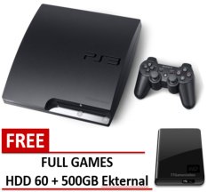 Sony Ps3 Slim 500Gb Eksternal + CFW Multiman FULL Games + Paket Lengkap - Playstation 3 Slim