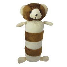 Spicegift 1 Pasang (2 pcs) Guling Garis Boneka Teddy Bear (Beruang) Coklat