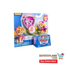Spin Master Paw Patrol Skye Action Pack Pup & Badge - Merah Muda