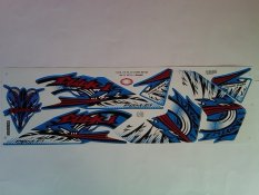 Stiker Motor Vario Techno - Stiker Motor / Striping Motor Vario Techno 110 Biru Putih