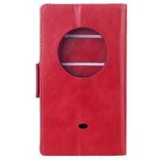 SUNSKY Oil Leather Case with Card Slot and Holder for Nokia Lumia 1020 (Red) - Intl