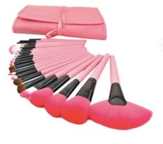 SUPERLADY Professional 24Pcs Cosmetic Makeup Make Up Brush Brushes Set Kit Tools Super Soft Pouch Bag Case Pink- Intl