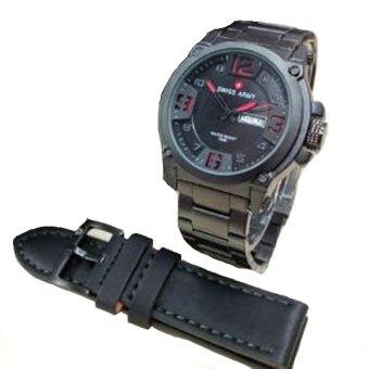 swiss army fullset jam tangan pria stainless steel sa 7070 hitam merah lazada indonesia swiss army fullset jam tangan pria stainless steel sa 7070 hitam merah lazada indonesia