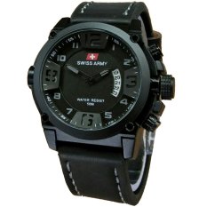 Swiss Army - SA7169 - Jam Tangan Pria - Leather Strap - Full HItam
