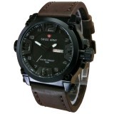 Swiss Army SA7169TH Jam Tangan Pria Strap Leather Coklat Tua
