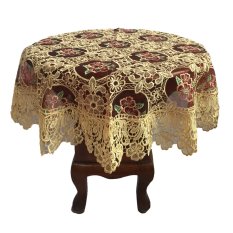 Taplak Meja 1M x 1M Organdi Merah Bunga Warna