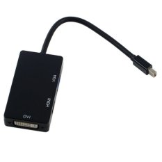 Thunderbolt to DVI VGA HDMI HDTV Adapter 3in1 For Microsoft Surface Pro 3 2 1 Black