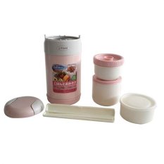 Tiger Stainless Lunch Jar Pink 3 Susun-Tempat Makan Tahan Panas