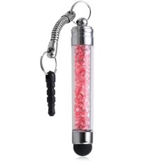 TimeZone Fashion Design Simulated Diamond Crystal Stylus Touch Screen Pen Styluses Universal for Phone Laptops (Pink) - Intl