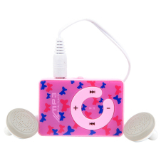 Toprank Mini Clip USB MP3 Music Media Player With Micro TF/SD card Slot Support 1 - 8GB Earphone (Pink)