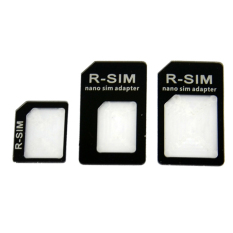 Toprank Nano Sim Adapters and Micro Sim and Stander Sim Card Black for Iphone 5 / 4S/ 4 - Intl