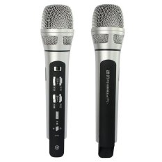 Tuxun k9 Wireless Microphone FM Karaoke Microphone Car Microphone Handheld KTV Microphone for iPhone Android (Silver) - INTL