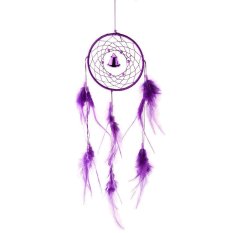 UJS Flax Dream Catcher Net With feather Purple Hanging Living Bed Room Home Decor