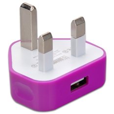 UK Wall Charger USB Adapter Plug For iPhone 5 4S 4 3G iPod Touch 5 Nano (Purple) (Intl)