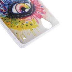 Ultrathin Eye Pattern TPU Protective Case for Sony Xperia T2 Ultra / XM50h (White) (Intl)