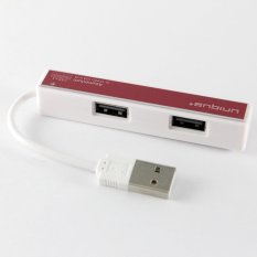 uNiQue USB Hub 2.0 4-port Aluminium Stick U2-39 Pink