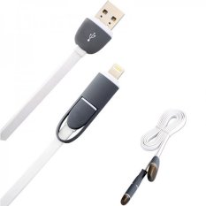 Universal 2 in 1 Duo Magic Cable Lightning and Micro USB Cable for Android / iOS 9 - Putih