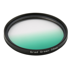 Universal 58m Filters Circle Mirror Lens Gradient UV For DSLR Camera Lens (Green)- Intl