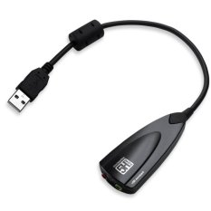 Universal 5HV2 USB to Virtual 7.1 Channel Audio Sound Card Adapter with China Chipset - Hitam