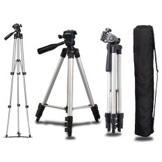 Universal Adjustment Aluminium Mini Portable Aluminum Tripod Stand with Carrying Bag For Canon Nikon Sony Panasonic, Olympus, JVC and Pentax DSLR Camera-3 way head (Intl)